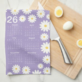 2026 Kalender - Muster der Daisy-Blume Geschirrtuch (Viertel Falte)
