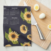 2026 Kalender Muster für Aquarellblumen Geschirrtuch (Viertel Falte)
