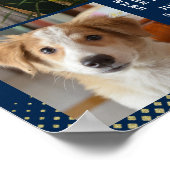 2026 Kalender Navy Coral Gold Familienfoto-Collage Poster (Ecke)
