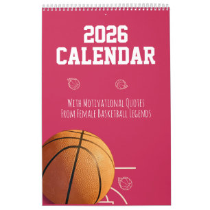 2026 Kalender Pink Basketball Für Teenager Mädche