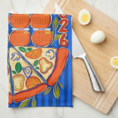 2026 Kalender - Pizza-Kalender Geschirrtuch (Viertel Falte)