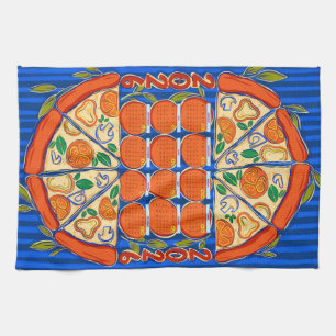 2026 Kalender - Pizza-Kalender Geschirrtuch