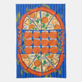 2026 Kalender - Pizza-Kalender Geschirrtuch (Vertikal)