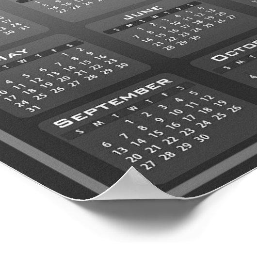2026 Kalender  Poster (Ecke)