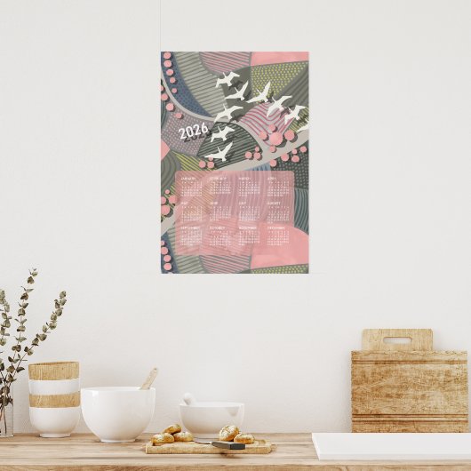 2026 Kalender Poster Gänse Landschaft (Küche)