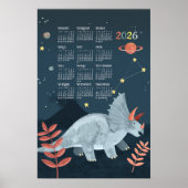 2026 Kalender-Poster-Triceratops Poster (Vorne)