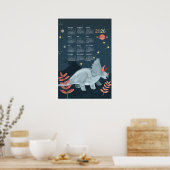 2026 Kalender-Poster-Triceratops Poster (Küche)
