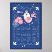 2026 Kalender-Poster-Vogel Poster (Vorne)