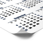 2026 Kalender Schwarze Katze auf einem Zaun bei Vo Poster (Ecke)