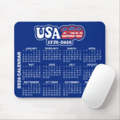 2026 Kalender - Spirit of 76 - Amerikas USA 250 Mousepad (Mit Mouse)