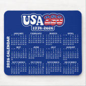 2026 Kalender - Spirit of 76 - Amerikas USA 250 Mousepad (Vorne)