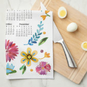 2026 Kalender Traditionelle mexikanische Kunst des Geschirrtuch (Viertel Falte)