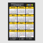 2026 Kalender US Urlaub Einfaches Geschäft Magneti Magnetkarte (Vorderseite)