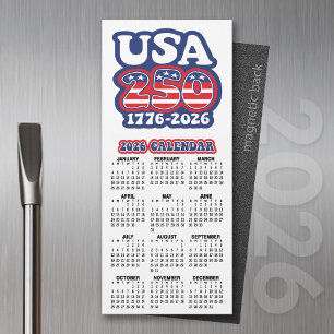 2026 Kalender USA 250 Amerikas Geburtstag 1776-202 Magnetkarte