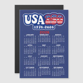 2026 Kalender USA 250 Amerikas Geburtstag 1776-202 Magnetkarte (Vorne/Hinten)