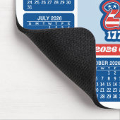 2026 Kalender - USA 250 Rot Weiß Blau Mousepad (Ecke)