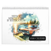 2026 Kalender Vintage Muskelwagen in Wasserfarbe! (Titelbild)
