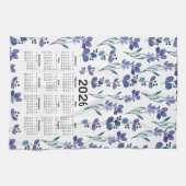 2026 Kalender Wasserfarben Blumenmuster Geschirrtuch (Horizontal)