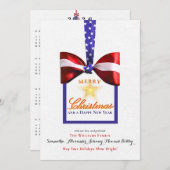 2026 Kalender Weihnachten Patriotic Bow America Fl (Vorne/Hinten)