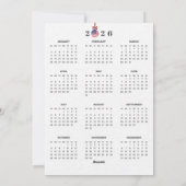 2026 Kalender Weihnachten Patriotic Bow America Fl (Rückseite)