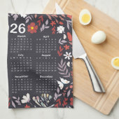2026 Kalender: Whimsical Floral and Butterfly Geschirrtuch (Viertel Falte)