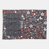 2026 Kalender: Whimsical Floral and Butterfly Geschirrtuch (Horizontal)