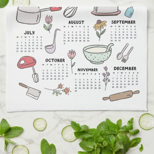 2026 Kalenderküche | Geschirrtuch (Gefaltet)