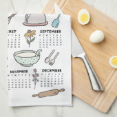 2026 Kalenderküche | Geschirrtuch (Viertel Falte)