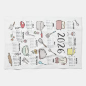 2026 Kalenderküche | Geschirrtuch (Horizontal)