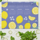 2026 Kalendermonat Zitrus Zitronenmuster Geschirrtuch (Gefaltet)