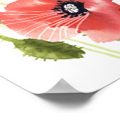 2026 Kalenderposter Aquarellmohn Poster (Ecke)
