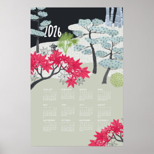 2026 Kalenderposter Japanischer Garten Poster