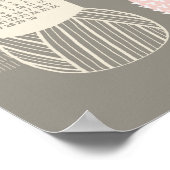 2026 Kalenderposter Knitting Beige und Rose Poster (Ecke)