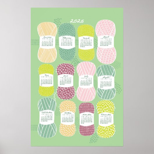 2026 Kalenderposter Neo Mint Poster (Vorne)