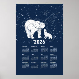 2026 Kalenderposter Polar Bären Kiss Poster