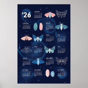 2026 Kalenderposter Seidenraupen Poster
