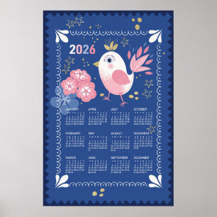 2026-Kalenderposter Vogel Poster