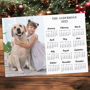 2026 Kalenders Hunde Kinder Neujahr Foto Feiertagskarte