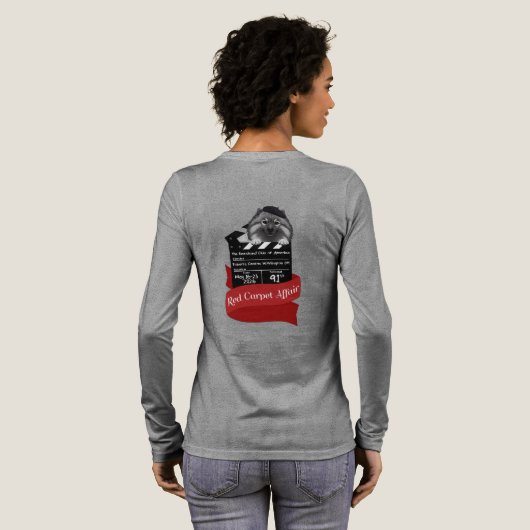 2026 Keeshond National Long Sleeve T-Shirt Tri-Blend Shirt (Voller Rückseite)