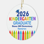 2026 Kindergarten Graduate Custom Graduation Photo Keramik Ornament (Links)