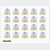 2026 Kindergarten Graduation Custom School Party Quadratischer Aufkleber (Blatt)