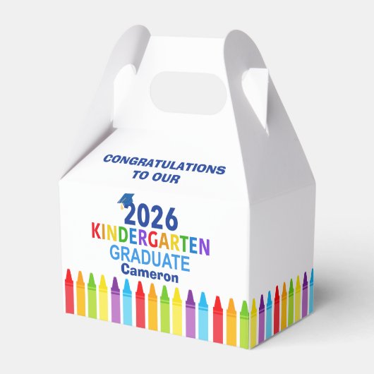 2026 Kindergarten Graduation Party Custom Graduate Geschenkschachtel (Vorderseite)