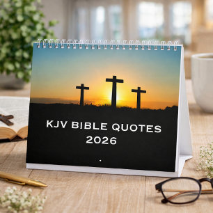 2026 KJV Bibel Schrift Drei Kreuze Kirche Kalender