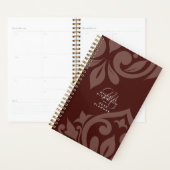 2026 Klassischer Damast Chic Typografie Monogramm Planer (Anzeige)