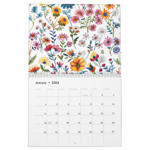 2026 Klassischer Wildblumen-Kalender Kalender