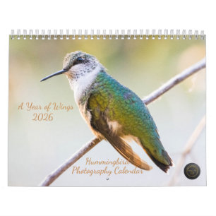 2026 Kolibri-Fotografie: Ein Jahr der Flügel Kalender