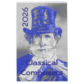 2026 Komponisten Portraits - Symphonie in Blau & G Kalender