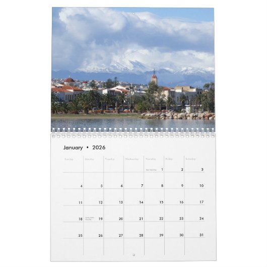 2026 Kreta, Griechenland Kalender (Jan 2026)