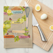 2026 Küche Kalender Tea Handtuch (Viertel Falte)