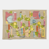 2026 Küche Kalender Tea Handtuch (Horizontal)